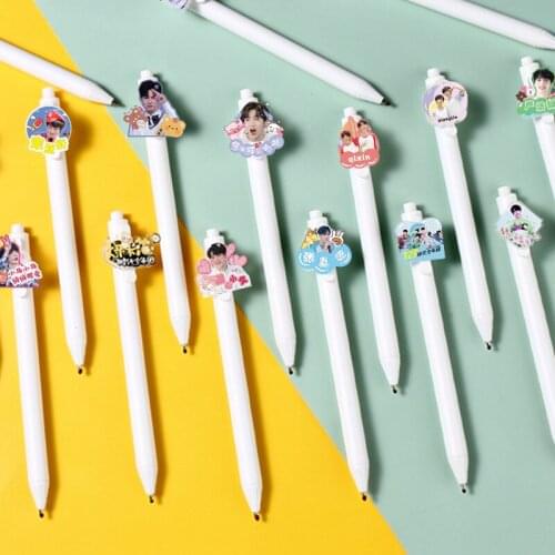 TNT Era Youth League Surrounding Creative Press Gel Pen 0.5mm Simple Signature Pen Kawaii School Supplies Korean Stationery