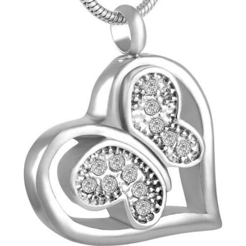 Stainless Steel Memorial Urn Necklace Keepsake Jewelry Cremation Pendant&Necklace for Women Girl CMJ8563