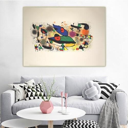 Joan Miro《Sculptures II》Abstract Canvas Oil Painting Artwork Poster Picture Wall Hanging Decor Home Living Room Decoration
