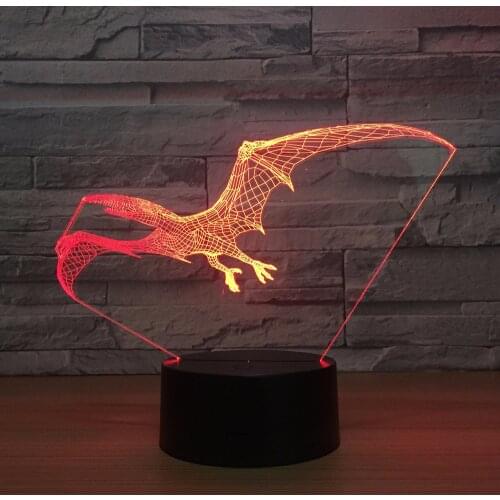 Flying Dinosaur Dragon 3D lamp USB LED Lamp Animal Pterosaur Wing Table Night Light Kids Birthday Gift lighting Drop Shipping