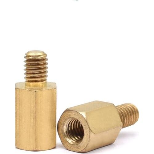 M5XL+7mm Hex Brass Male Female Standoff Stud Pillar Mount PCB Threaded Hexagon Motherboard Spacer Hollow Column Bolt Screw