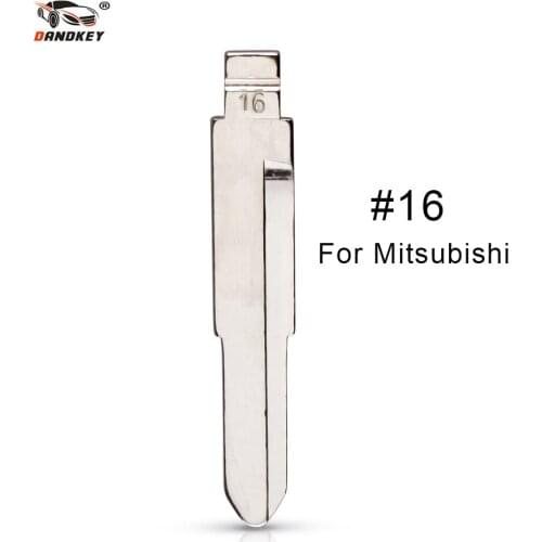 Dandkey 10 pcs/lot Metal Blank Uncut Flip KD Remote Key Blade Type #16 for Mitsubishi for Suzuki Alto Car Key Replacement