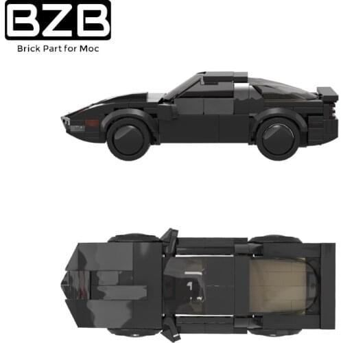 BZB MOC 52083 Mechanical Classic Racer KITT 2000 Smart Sports Car Car Model Building Blocks High-tech Racing Kids Toys Gifts
