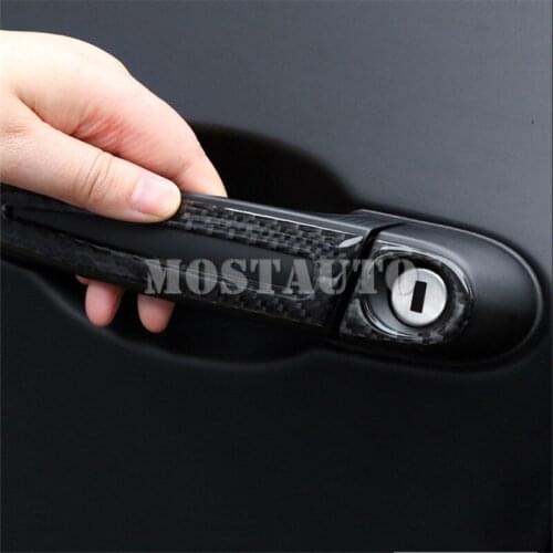 For BMW M2 M3 F80 F82 F87 Carbon Fiber Car Door Handle Trim Cover 2014-2018 4pcs Car Accessories Interior Car Decor Car Trim