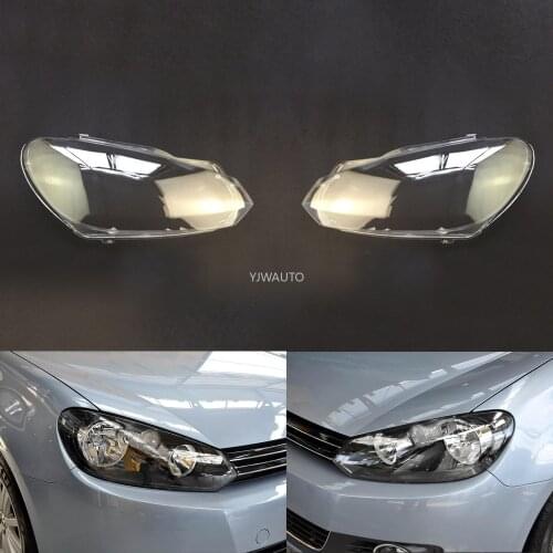 Car Headlamp Lens For Volkswagen VW Golf 6 2009 2010 2011 2012 Headlight Cover Car Replacement Auto Shell