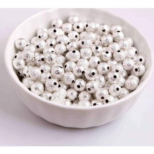 Kwoi vita 5MM 1000pcs/Lot Charming silver Round Metal Wrinkle beads,Chunky metal spacer beads for jewelry findings making