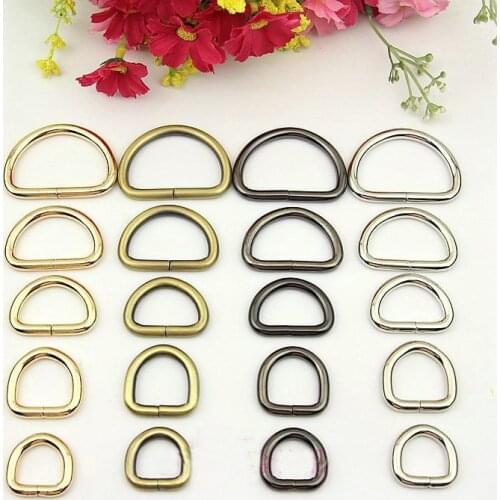 Bags Hardware accessories Iron wire D buckle D ring DIY Bag Parts Accessories 3.8cm 3.2cm 2.5cm 2cm 1.6cm 20pcs/lot