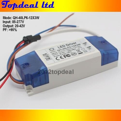 1pcs 6-12x3W 950mA LED Driver 20W 30W 40W DC20-42V High Power LED Powr Supply For Floodlight T6 L2 U2 XPG LED driver