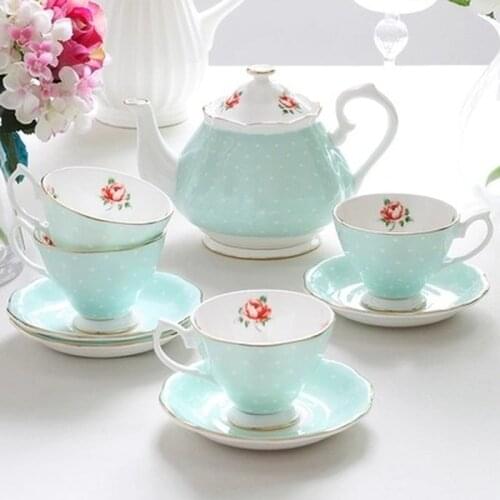 Afternoon Tea Teaset Ceramic Teapot Porcelain Flower Pots Bone China Coffee Pot