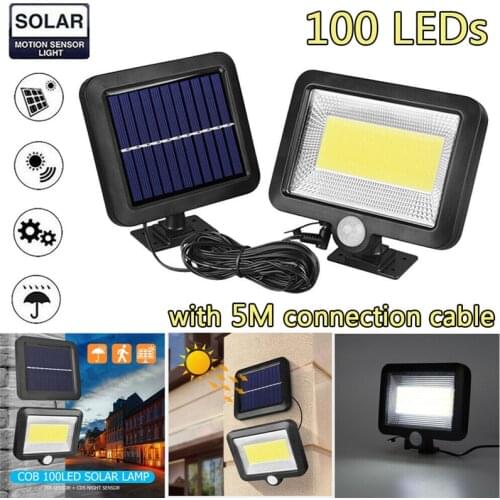 External solar lamp 30w and 100led, powered by sunlight, for outdoor areas, for garden security for wall, split, direct shipping