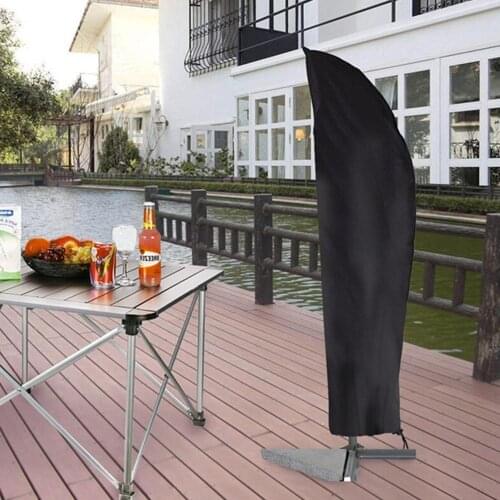 Waterproof Polyester Outdoor Banana Umbrella Cover Shade Patio Rain Weatherproof Cover Parasol Accessories Garden