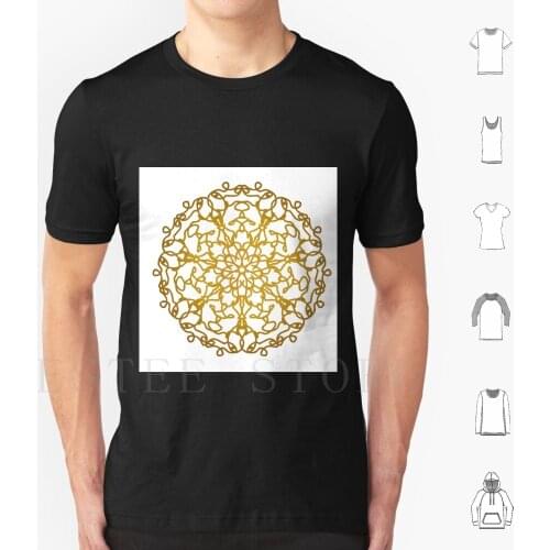 Gold Mandala T Shirt Men Cotton 6xl Gold Mandala Mandala Gold Spiritual Zen Mandala Zen Art Boho Mandala Boho Art Boho