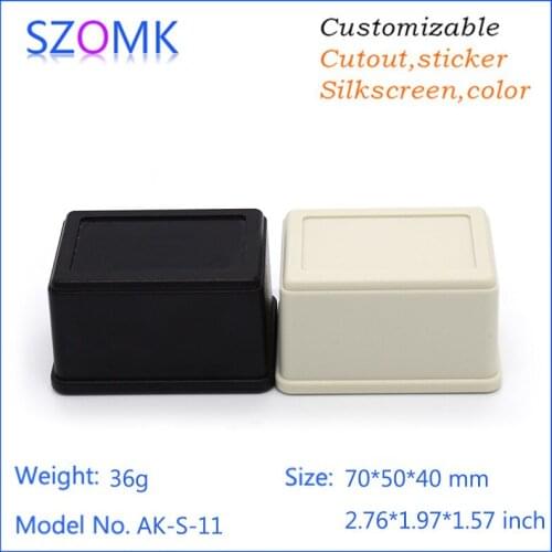 1 pc, 70*50*40mm szomk Diy housing outlet box electrical cabinet abs plastic enclosure plastic case for electronics control box