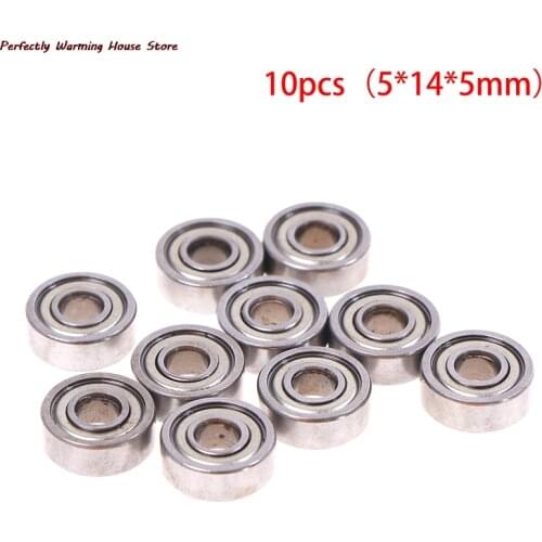 10Pcs 5*14*5Mm Diepe Groef Sferische Carbon Staal Miniatuur Lagers 605ZZ Lage Snelheid Lager