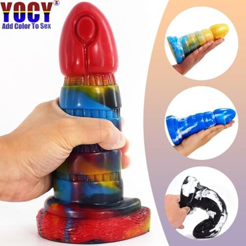 20.5*5.8m Female Masturbation Silicone Dildo Anal Beads Thick Dildo G-spot Stimulate Penis Long Anal Plug Sex Toys For Adults