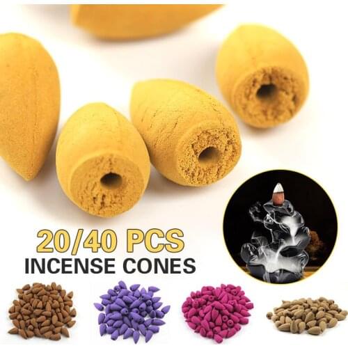 20pcs Colorful Incense Burner Home &Amp; Living Backflow Incense Air Fresheners Sandalwood Buddha Natural Smoke Tower