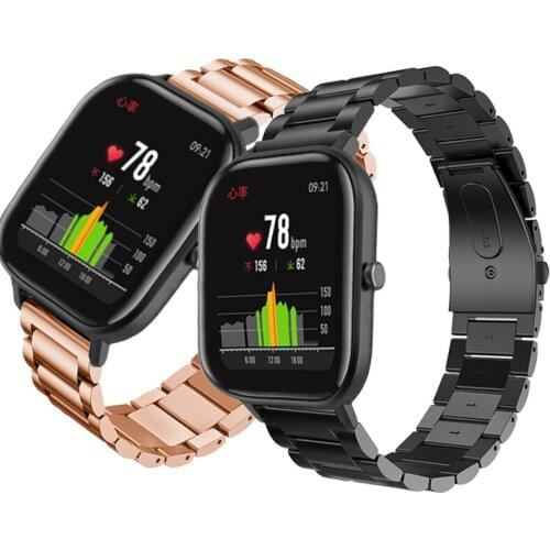 20mm Metal band for Xiaomi Huami Amazfit GTS /GTR 42mm/Bip Lite Smart Watch Stainless Steel Strap Bracelet Wristband with Tool