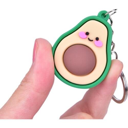 Fruit Avocado Smile-shaped Keyfob Keychain Keyring Jewelry Gift Key Chain Ring