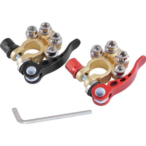 Quick Disconnect Car Battery Terminal Brass Cable Post Terminal Shut-Off Connectors For Car UTV Tractor Truck Battery Protection