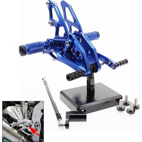 CNC Piede Del Motociclo Pioli Resto Pedali Pedane Posteriore For Yamaha YZF R15 YZFR15 2012-2017 2013 2014 15 16