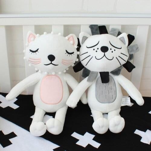 Baby Pillow Kids Stuffed Toys Girls Boys Lion Cat Dolls Children Room Decoration Coshion Infant Photography Props Baby Bedding