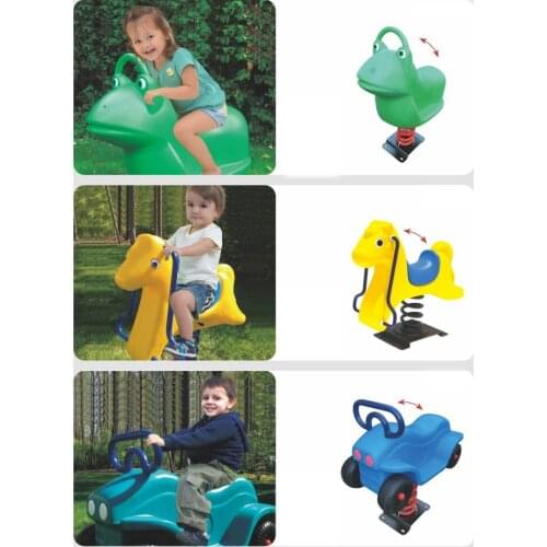 Rocking horse kiddie seesaw spring rider park equipment YLW-SR20191149