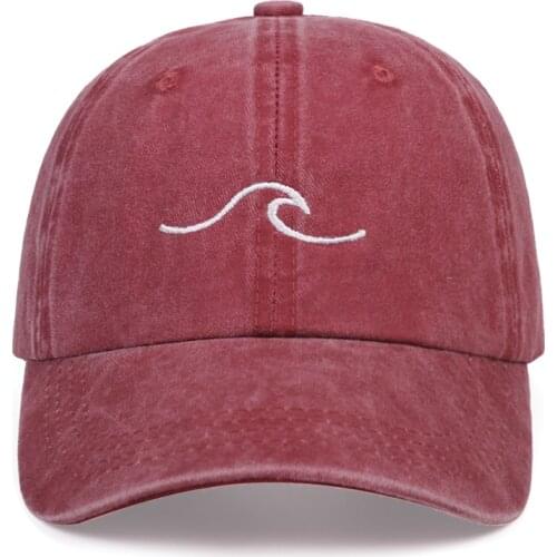 New Summer fashion hip hop hat wave embroidery Washed baseball cap men and women outdoor sports leisure sun hats snapback caps