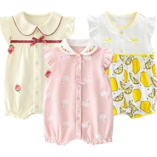 Baby Girls rompers Newborn baby clothes Girls Princess Jumpsuit baby girls clothes Outfits Cotton girls Clothes 0-12month