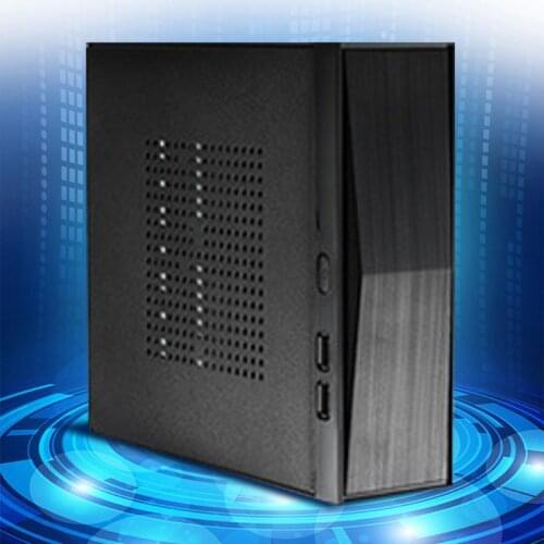 FH03 FH05 Host Mini ITX Office Home Computer Case USB2.0 with Radiator Hole HTPC Power Supply Horizontal Metal Desktop Chassis