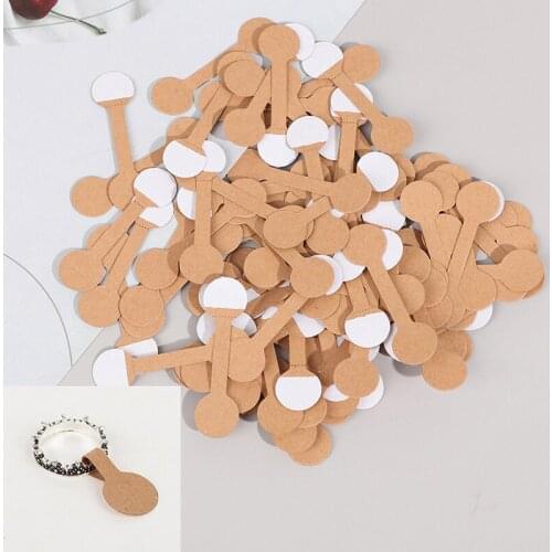 Round Blank Price Tags Necklace Ring Labels Paper Stickers Jewelry Display Card