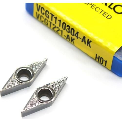 VCGT110304 AK H01 Aluminum cutter blade VCGT 110304 Insert Cutting Tool turning tool CNC Tools AL +TIN Alloy wood