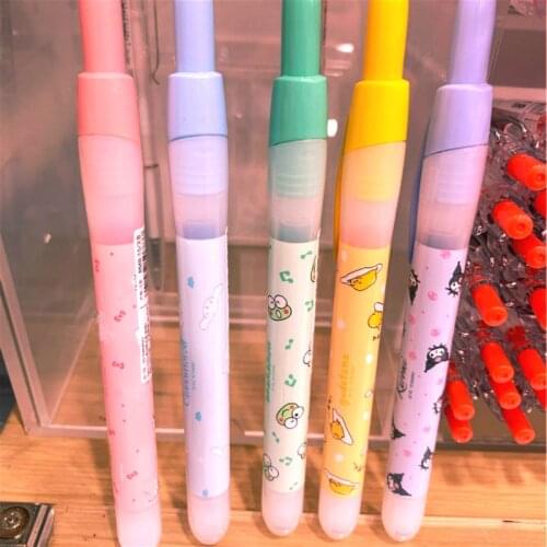 Cute cartoon 6 colors Pens Highlighter Dual Double Headed Fluorescent Pen Art Drawing Marker Pen Stationery school supply