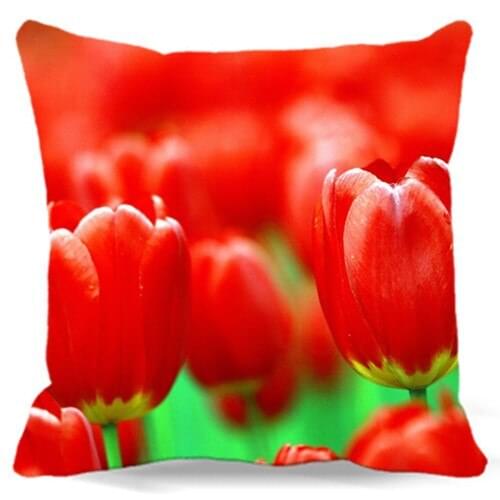 Natural Flowers Cotton Polyester Throw Pillow Case For Office bedroom chair Seat Cushion 5 sizes