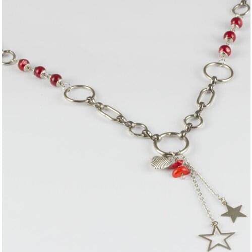 Doğaltaşlı Beaded Chain Necklace