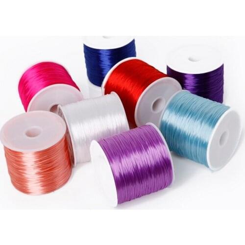 Beading wire 0.7mm Colorful Stretch Elastic Crystal Line Jewelry Making Beading Cord/String/Thread 1Roll 50m