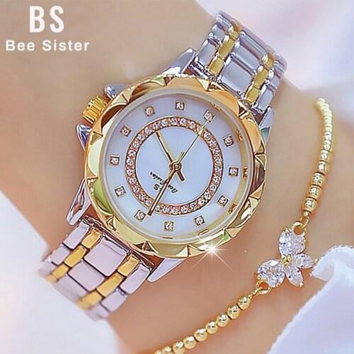 Diamond Women Luxury Brand Watch 2019 Rhinestone Elegant Ladies Watches Gold Clock Wrist Watches For Women relogio feminino 2019