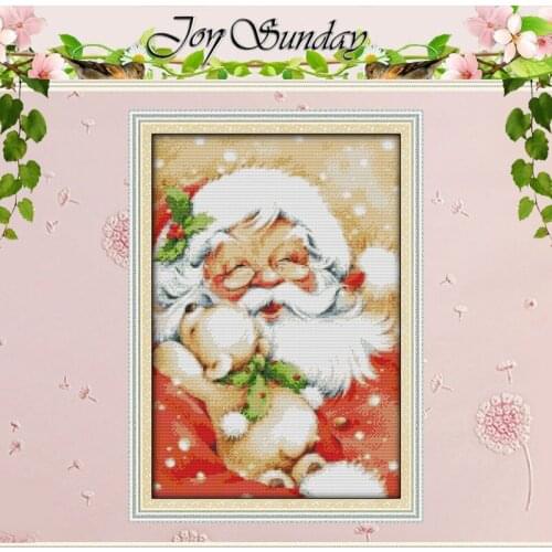 Christmas Gift Santa Claus (2) Pattern Counted Cross Stitch Cartoon Cross Stitch Sets Stitching Embroidery Kits Needlework