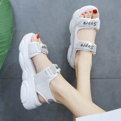 2021 Fashion White Sandals For Women Shoes Platform Sandals Womens Sandals Chunky Sandals Soft Comfort Beach Sandal Femme New