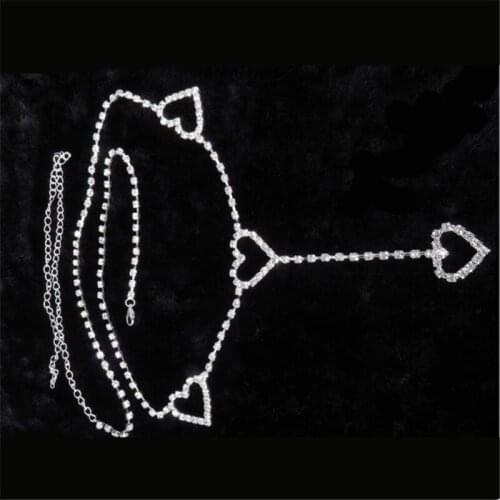 Sexy Waist Chain Glittery Rhinestone Crystal Belly Body Lower Chain Back Chains For Bikini Dance Summer Jewelry Decor