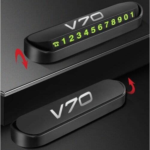 Car Styling Temporary Parking Card Phone Number Plate Telephone Park Stop In Automobile Accessories for VOLVO V70