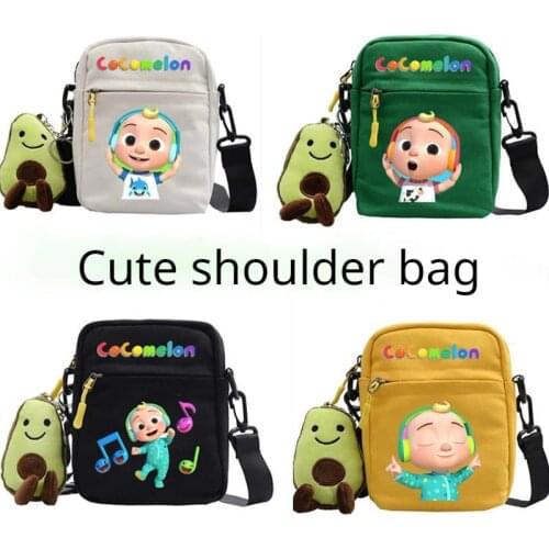 2021 CoCoMelon JJ Cartoons Shoulder Bag Trendy Student Casual Messenger Bag Oxford Cloth Waterproof Chest Bag Fashion Satchel