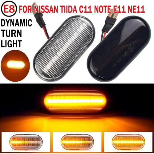 LED Car Side Marker Light Repeater Turn Signal Light for Nissan Tiida C11 Note E11 NE11 Micra K12 NP300 Navara D40 Qashqai J10