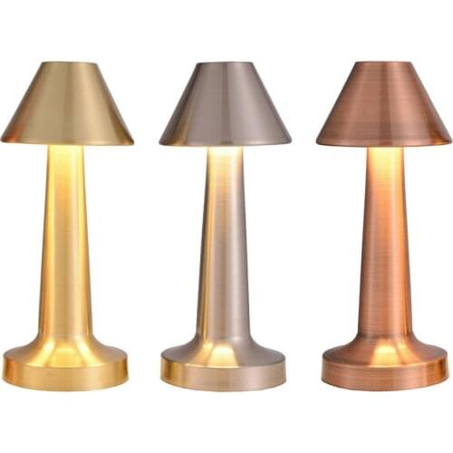 LED Desktop Night Light Retro Bar Table Light Rechargeable Touch Sensor Wireless Coffee Bar Restaurant Living Room Decor