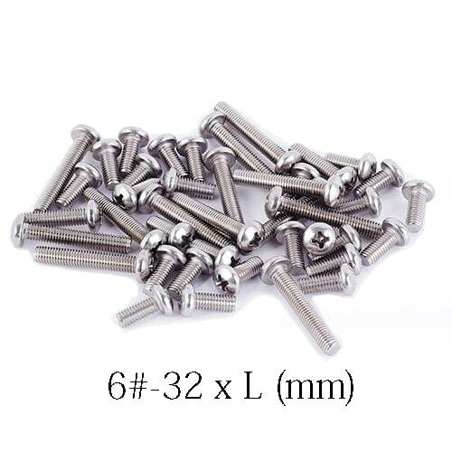 UNC 6# - 32 Steel pan head screw bolt Length 3/16-2 inch thread stainless steel bolt nut set fastener Home DIY modle electronic