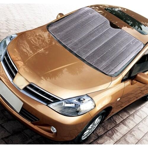 Universal Sun Visor For Car Sun Visor With Suction Cups Aluminum Foil Collapsible Car Front Windshield Sun Gaurd For Visor