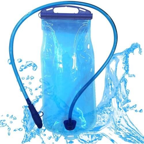Water Bladder/Reservoir for Hydration Backpacks (2 or 3 Liter) High Flow Bite Valve, Safe & Reliable