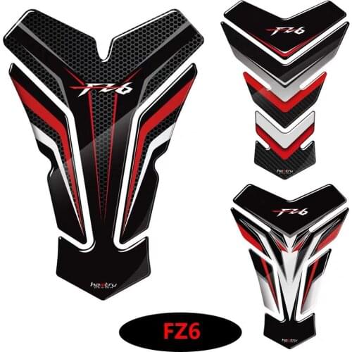 3D Carbon-look Motorcycle Tank Pad Protector Decal Stickers Case for Yamaha FZ6 FZ6N Tank