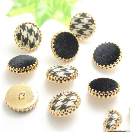 10PCS Cloth Button New Spot Fashion Suit Sweater Button Metal Gold Shank Button for Clothing Accessories Decorative