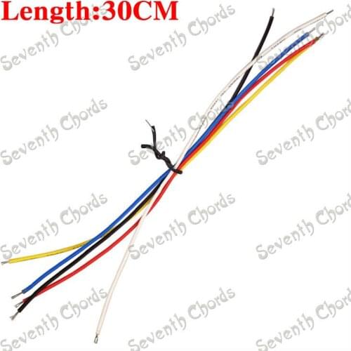 20 Pcs/Pack Multicolor 22AWG Copper Electric Guitar Bass Pickup Hookup Wire Lead Cable / 30cm