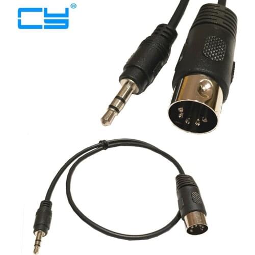 5 Pin Din Plug To 3.5mm Stereo Jack Plug Audio Cable 0.5m 50cm